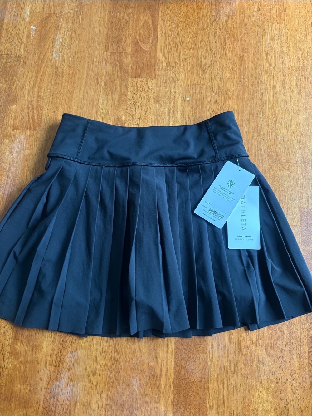 Athleta Black Pleated Tennis Skort